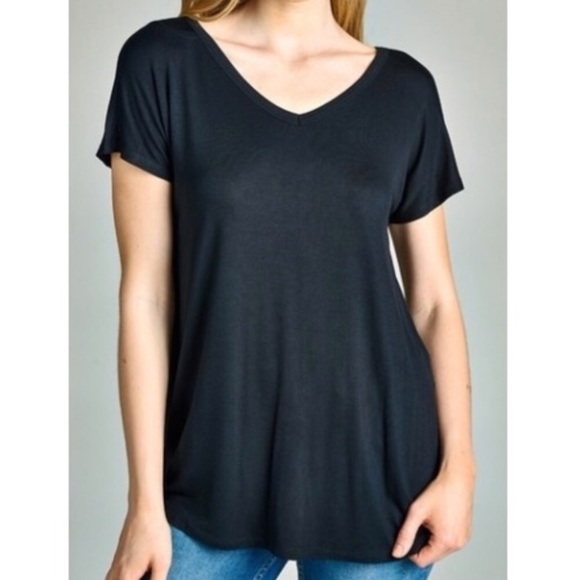 NEW Criss Cross back tunic top - black - Picture 2 of 4